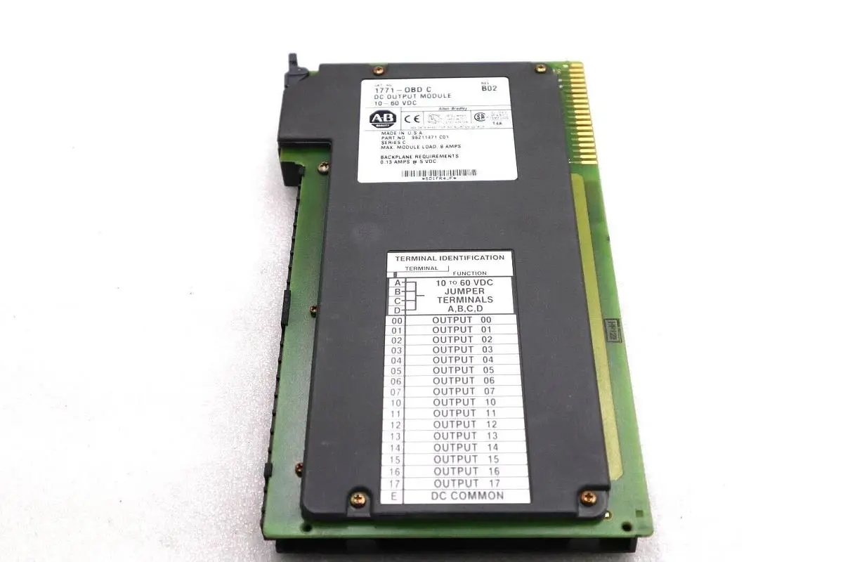ALLEN BRADLEY 1771-OBD/C REV B02 DC OUTPUT MODULE 10-60 VDC STOCK #1795