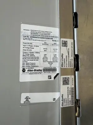 ALLEN BRADLEY 20GWANC415AN6VNHN8-RW AC DRIVE LIQUID COOLED 3 PHASE OUTPUT #S682