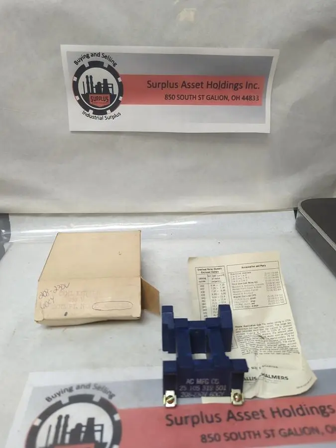 New | in-Stock ALLIS-CHALMERS 25-105-319-501 Motor Control Parts Ohio US | Surplus Asset Holdings #1247934