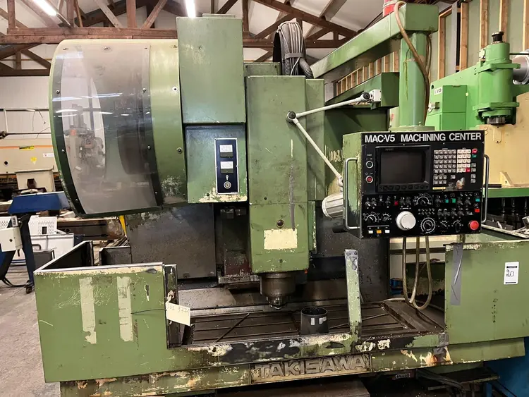 Used TAKISAWA MAC V5 X: 915 - Y: 508 - 610 MM CNC Vertical Machining Centers BE | Apt International N.V #361900