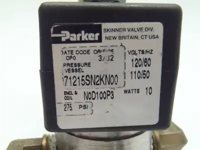 71215SN2KN00N0D100P3 | Parker Honeywell Skinner Valve  Solenoid Valve 120/60 - Used