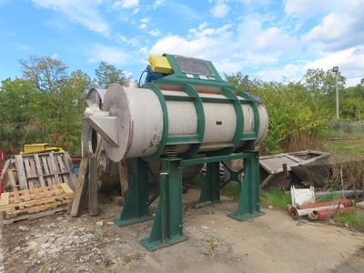 Carman Industries Tumble Tube Processor, stainless steel.