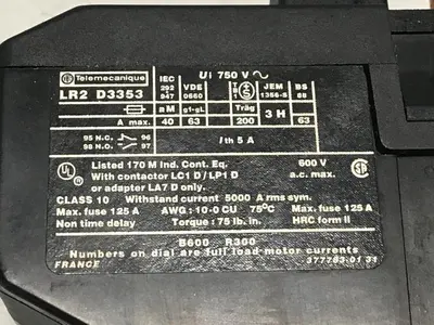 USED TELEMECANIQUE LR2D3353