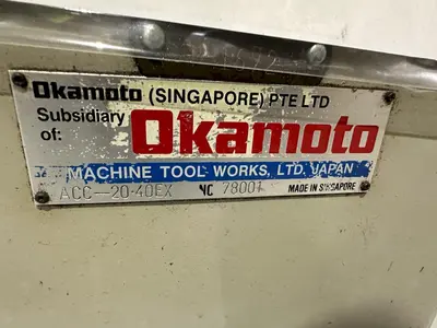 20" X 40" OKAMOTO MODEL #ACC-20-40EX CNC HORIZONTAL SURFACE GRINDER: STOCK #20991