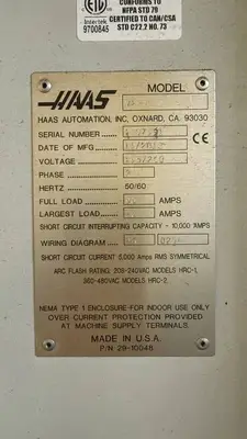 2013 HAAS VF-4 MACHINING CENTERS, VERT., N/C & CNC | Wheeler Machinery Sales (4)