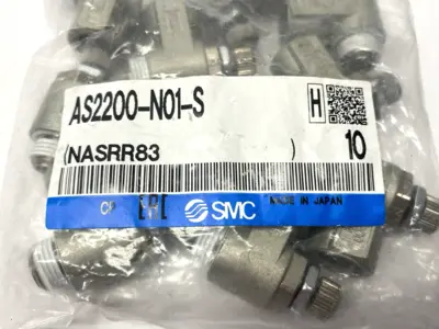 NEW SMC PNEUMATIC SPEED CONTROL VALVE 1/8" NPT PACKAGE OF 10