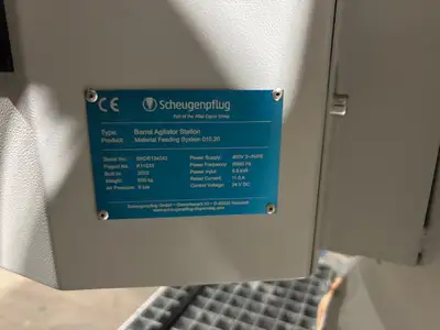USED SCHEUGENPFLUG LIQUID MATERIAL MIXER & BARREL AGITATOR SYSTEM