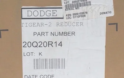 NEW DODGE 20Q20R14 TIGEAR-2 REDUCER 1HP, 20:1 RATIO