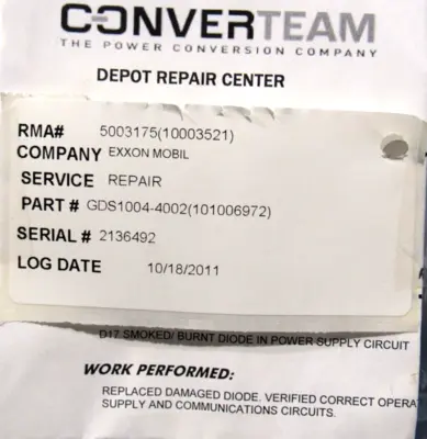 REMANUFACTURED CONVERTEAM GDS1004-4002 I/O PANEL GDS10044002