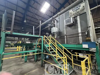 USED GLOBE PLAYWOOD LAYUP LINE AND GLOBE PRESS