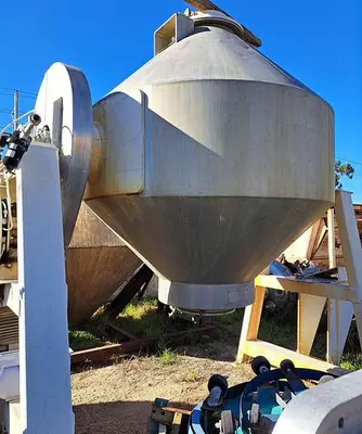 Mixer, Conical, 100 CF, 304 Stainless Steel, Gemco, 7.5 HP, #S741455