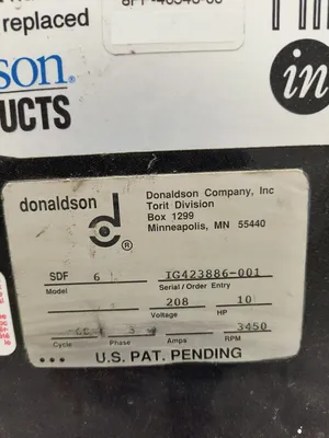 Used DONALDSON TORIT SDF-6 Dust Collectors British Columbia CA | Lenmark #834798