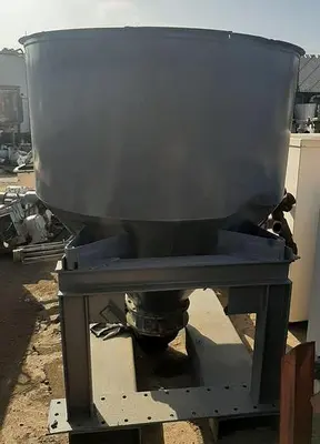 Bin, 45 CF, C/st, 53" x 55", Cone Bottom, Portable #S744335