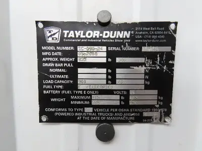 Taylor-Dunn ER5-4002 Stockchaser Drive Motor 48VDC 7.9Hp Removed From SC-090-24
