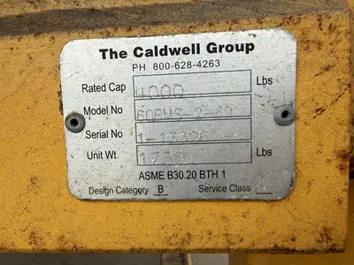 4,000 LBS CALDWELL BATTERY POWERED PORTABLE & ADJUSTABLE SHEET LIFTER: YOBRO #24914