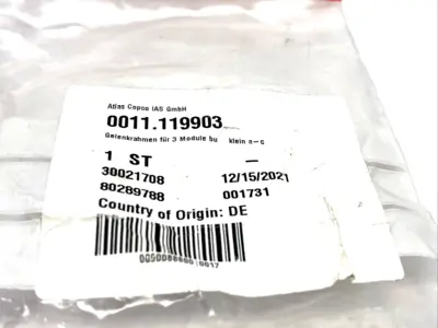 09140100313,09 14 010 0313,0011.119903,11.119903 | Atlas Copco 0011.119903 Harting 09140100313 Han Frame 10 Housing 3 Module a-c - New Other