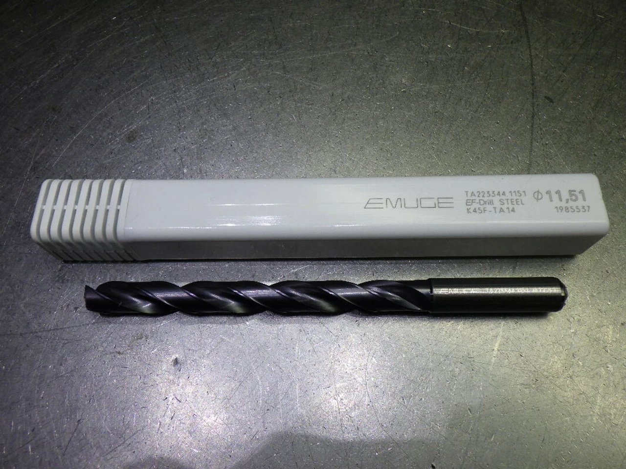 Emuge 29/64" Coolant Thru 8xD Carbide Drill 12mm Shank TA223344.1151 (LOC1787)