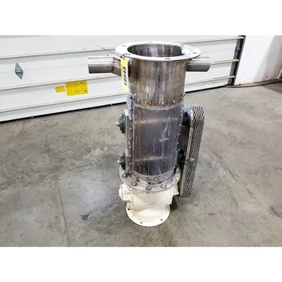Used 10"Ø Rotary Air Lock W/ Dual Shaft Agitated Hopper