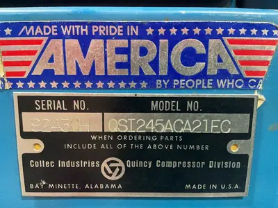 Used QUINCY COMPRESSOR QSI245ACA21EC Miscellaneous MRO Ohio US | HGR 24 #1453584