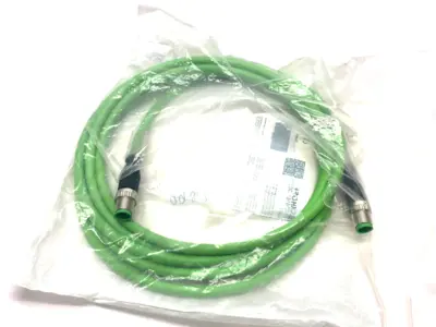 USED BECKHOFF DOUBLE ENDED ETHERCAT CABLE M12 4-PIN 3M LENGTH