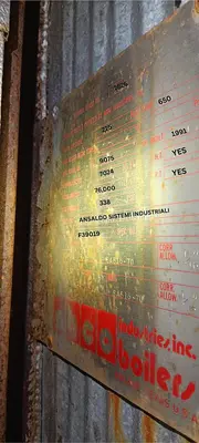 ABCO Industries 2,200 HP Industrial Steam Boiler – 76,000 LB/HR Watertube