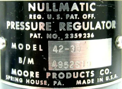 USED MOORE PRODUCTS 42-30 PRESSURE REGULATOR 4952S19 4230