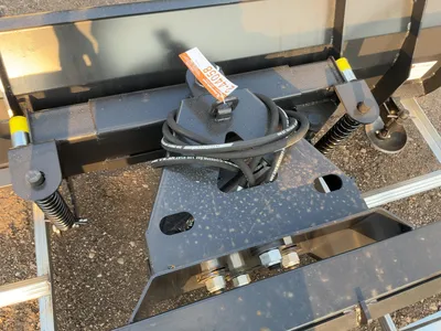 New JCT 84” Plow Blade Skid Steer Attachment, Universal Quick Attach, Hydraulic Angle, Spring Trip, ...