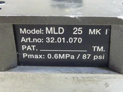USED PIAB VACUUM PRODUCTS MLD 25 MK I