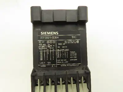 Siemens 3TF2001-0DB4 Contactor 400V 4kW 24VDC Coil 3 Pole Size S00 1NC Lot Of 7
