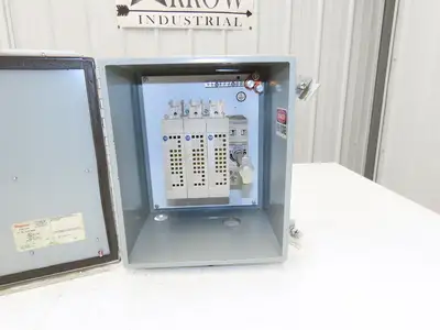 Allen Bradley Fused Disconnect Switch 3Ph 100A 600VAC Hoffman Enclosure 12x10"