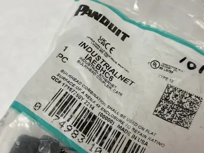 IAEBHC6 | Panduit  IndustrialNet™ Bulkhead RJ45 Coupler with Protective Cap - New