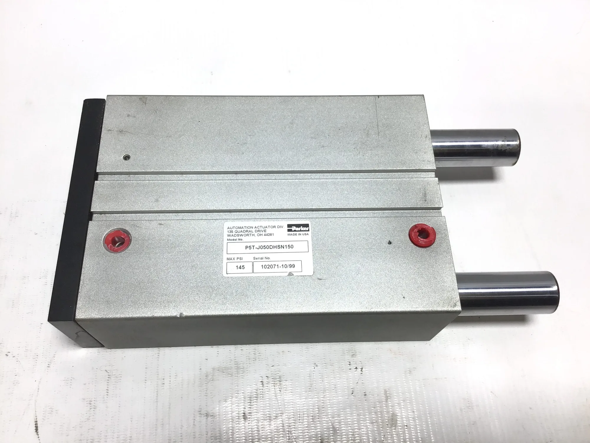 Parker P5T-J050DHSN150 6″ Stroke Guided Cylinder Automation Actuation MAX PSI 1154