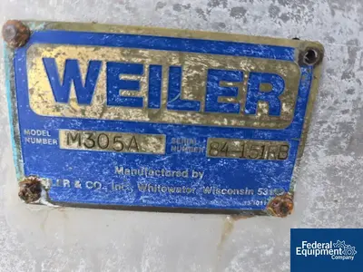 USED Weiler & Co, Inc. 35 Cu Ft Weiler Dual Paddle Mixer, Model M305A, S/S