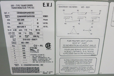 USED 2019 DELTA TRANSFORMERS E-CD6A0450VHA6XXBA-002