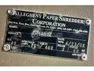 USED ALLEGHENY / SELCO / JV COMPLETE SORTING LINE