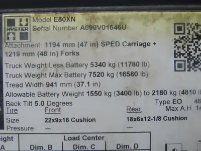 Speedshield M-FM2A-HYS-01 Tracker Display Module 8807954 Off Hyster E80XN