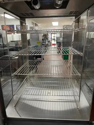 Used Wisco Used Wisco Heated Glass Display Case Lighted Warmer Merchandiser 120V 965 Watts Heated Cabinets & Displays Illinois US | Falcon Restaurant Supply #1375836