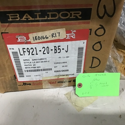 Baldor LF921-20-B5-J Gearmotor Speed Reducer Ratio 20:1 Nema 56C Right Hand Shaft