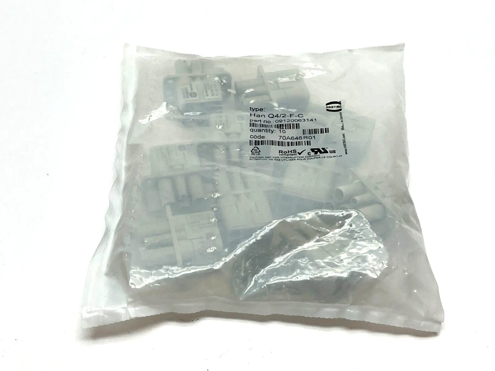 New | in-Stock HARTING Q4/2-F-C Electrical Fittings Michigan US | Maverick Industrial Sales #1468169