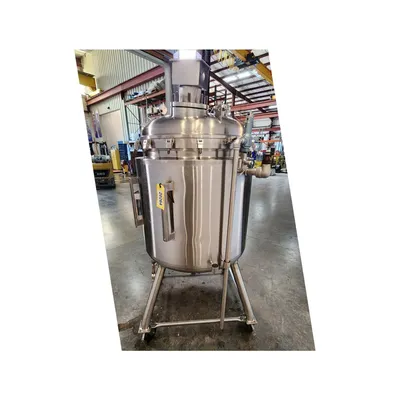 Used 316L Stainless Steel Jacketed Portable Reactor Holding Tank - 500L Capacity