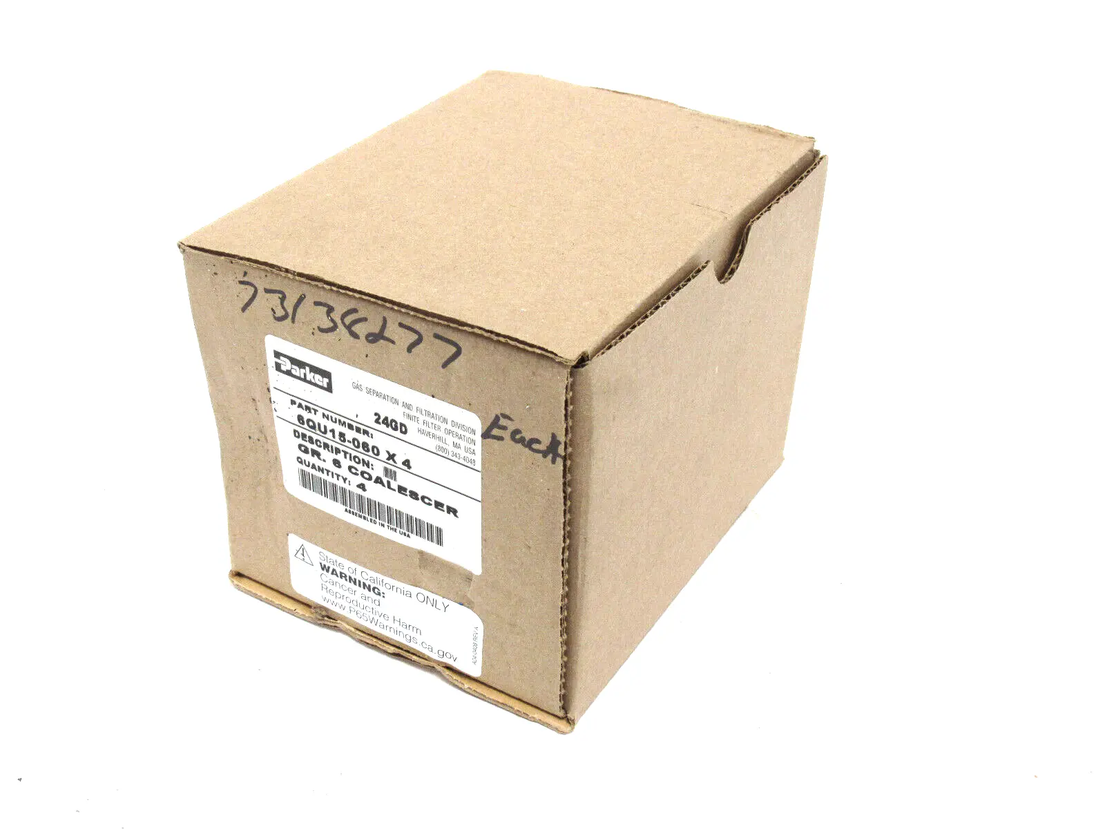 NEW BOX OF 4 PARKER 6QU15-060X4 FILTERS 24GD GR.6 COALESCER