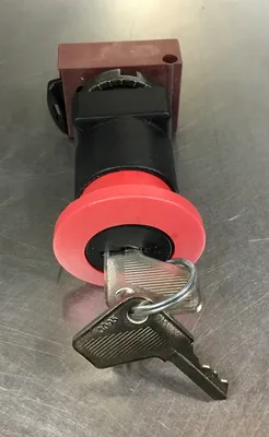 EEC AEG BSP-RS-01W/ SES-01 Locking Mushroom Push Button W/ Keys 4H