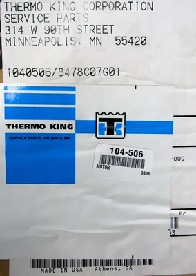NEW THERMO KING 104-506 MOTOR 6374446-01-G-3EF P21J8507F 230/460V 13HP 3500 RPM