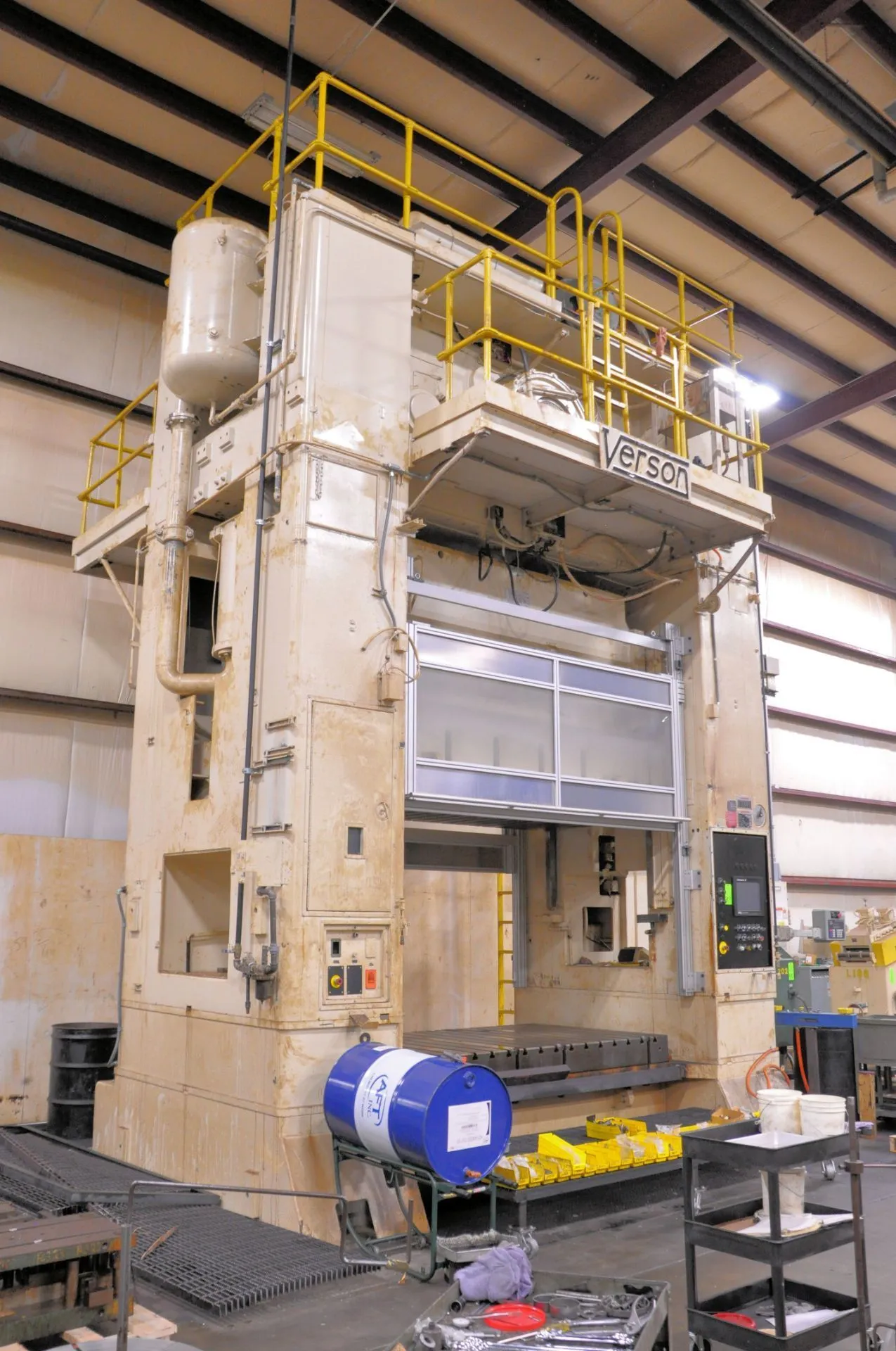 800 Ton Verson Straight Side Eccentric Geared Mechanical Press, Model# SE2-800-108-60T Completely Reconditioned with New Cieco Automator II Controller