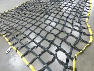 Miller 10'x 9' Nylon Cargo Net 1" Webbing w/Safety Snap Hooks