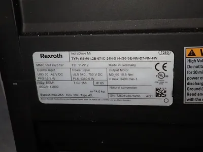 USED REXROTH KSM01.2B071C24NS1HG0SENND7NNFW