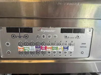 Frymaster 3 BAY Fryer, Natural Gas, Filtration System- Working Condition