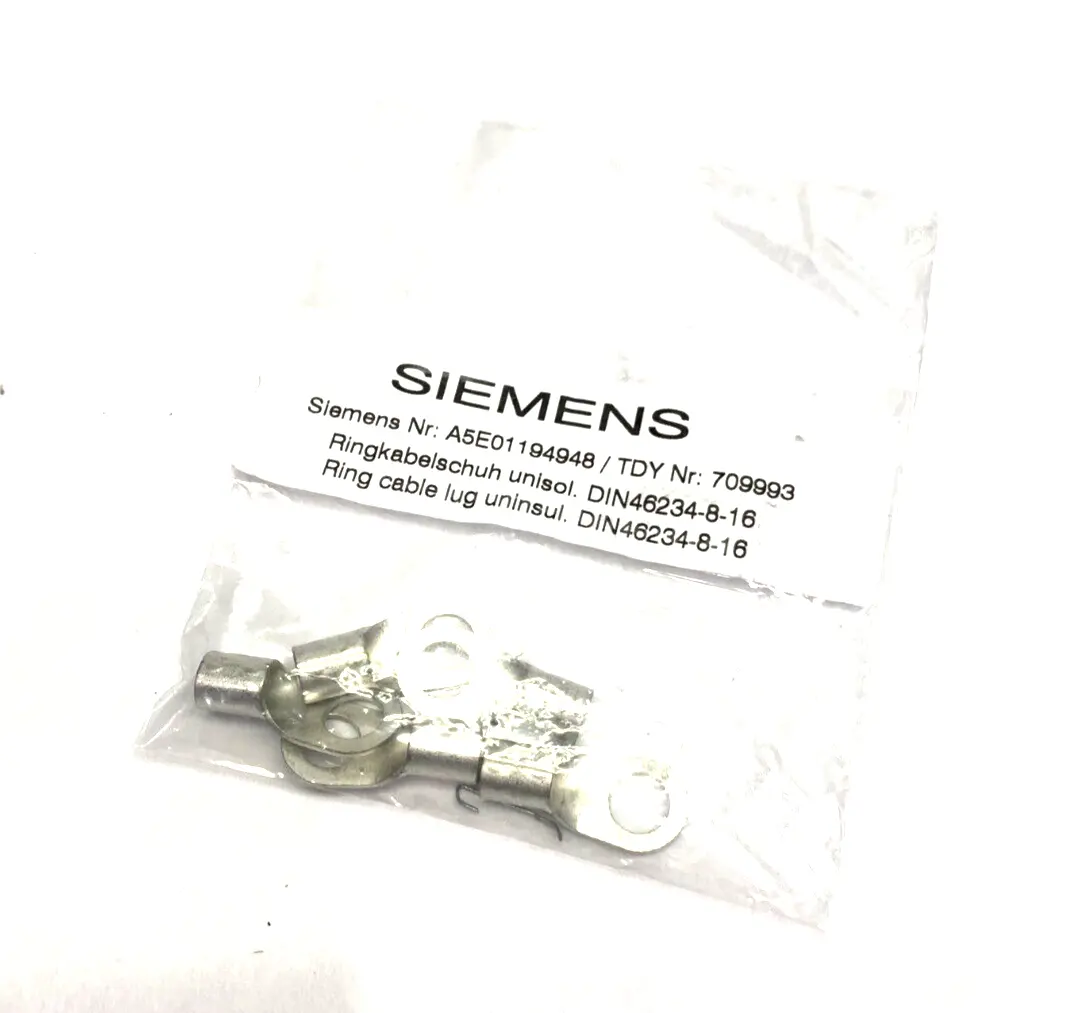 A5E01194948,DIN46234-8-16 | Siemens A5E01194948 Ring Cable Lug DIN46234-8-16 PKG OF 5 - New