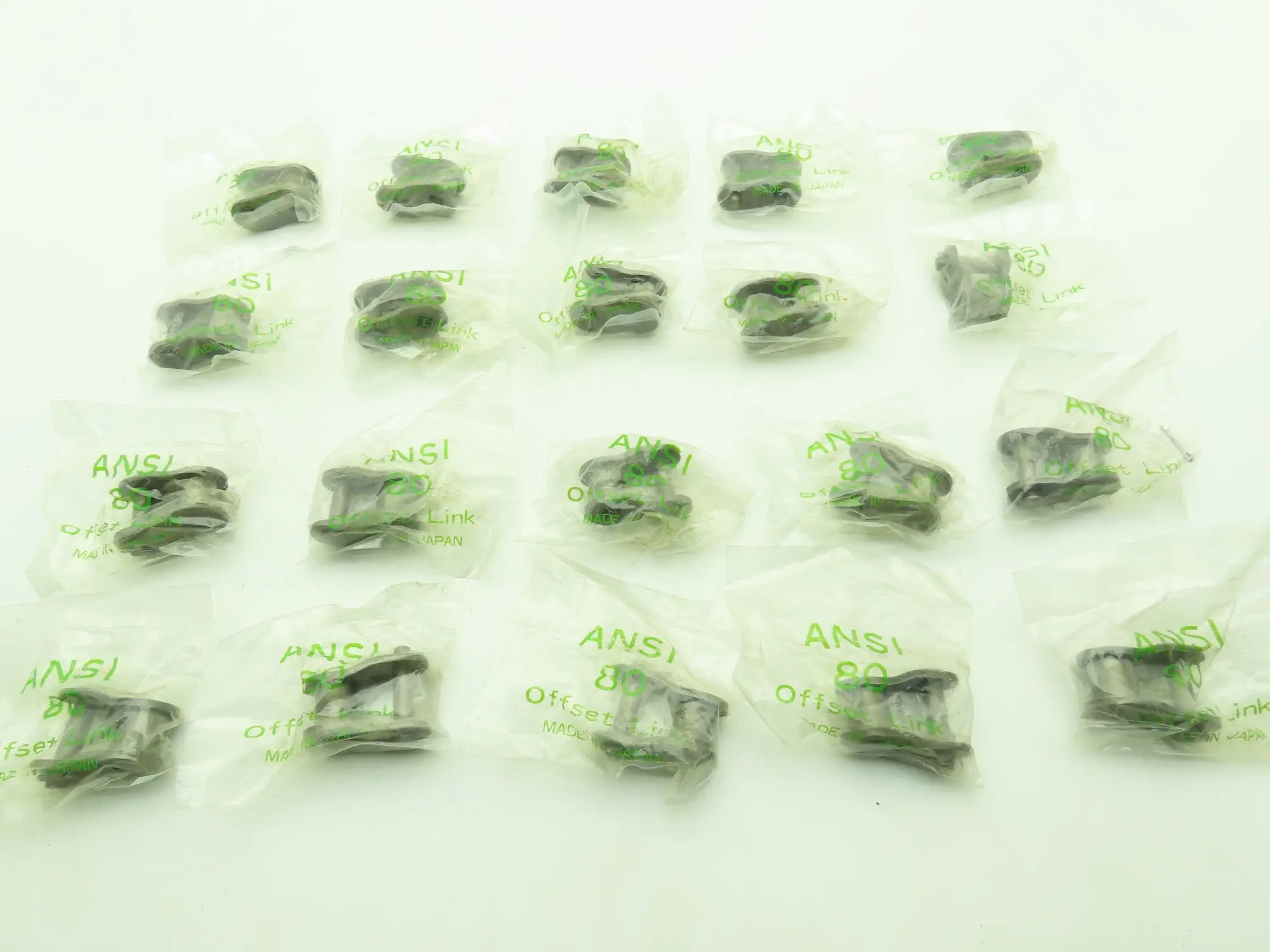 Ansi #80 Roller Chain Offset Link Lot of 20