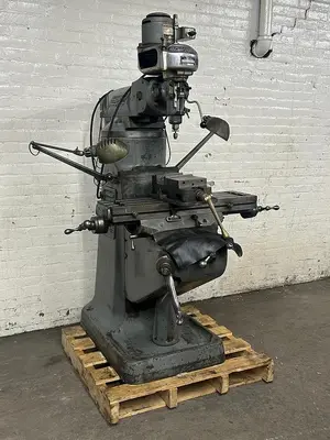 Bridgeport 9" x 32" 1/2 HP, 6-Speed Ram Type Vertical Milling Machine